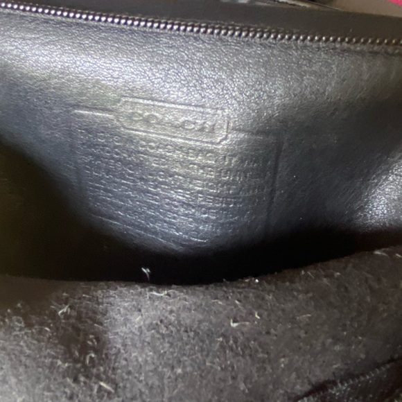 COACH Vintage Black Leather Drawstring Backpack- Height 14” Width 9.5” Depth 7” - Picture 2 of 5